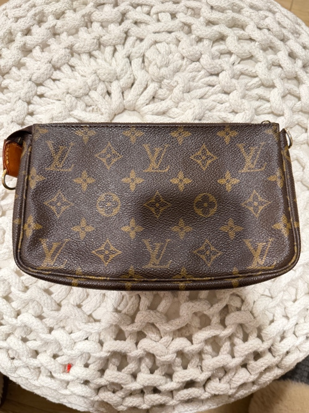 Louis Vuitton Brown Monogram Zip-Pull with Gold Hardware